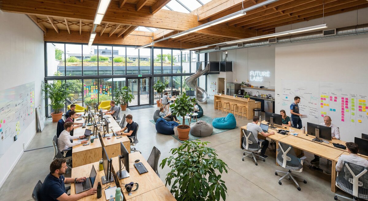 Modern eco-friendly workspace
